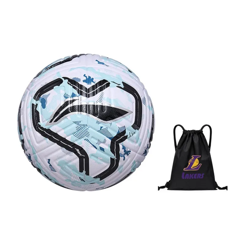 LiNing Size 5 Soccer TPU Seamless Thermal bonding Unisex White Black Blue-20