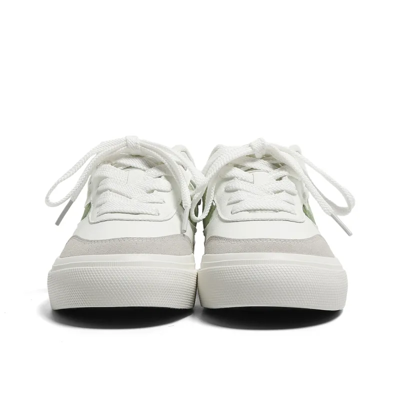 HUANQIU Abrasion Resistant, Lightweight, And Breathable Low Top Skateboard Shoes Women's Green-3