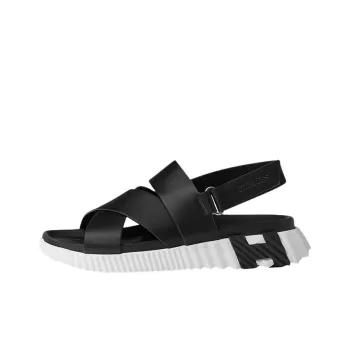 HERMES Electric Strap Sandals Men's Black
