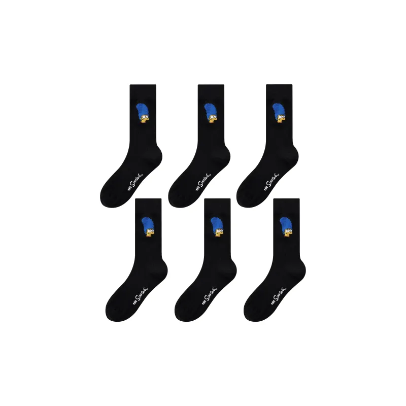 The Simpsons Mid Calf Socks Unisex 6 Pack-0