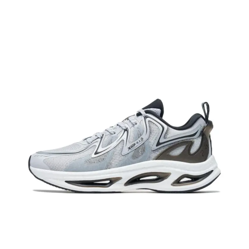 XTEP Wind & Fire 26th Generation Wear Resistant Low Top Running Shoes Men's Moonlight Gray-0