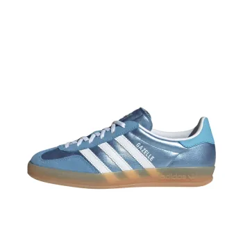 Adidas Originals GAZELLE INDOOR Abrasion Resistant Low Top Skateboard Shoes Women's Blue White