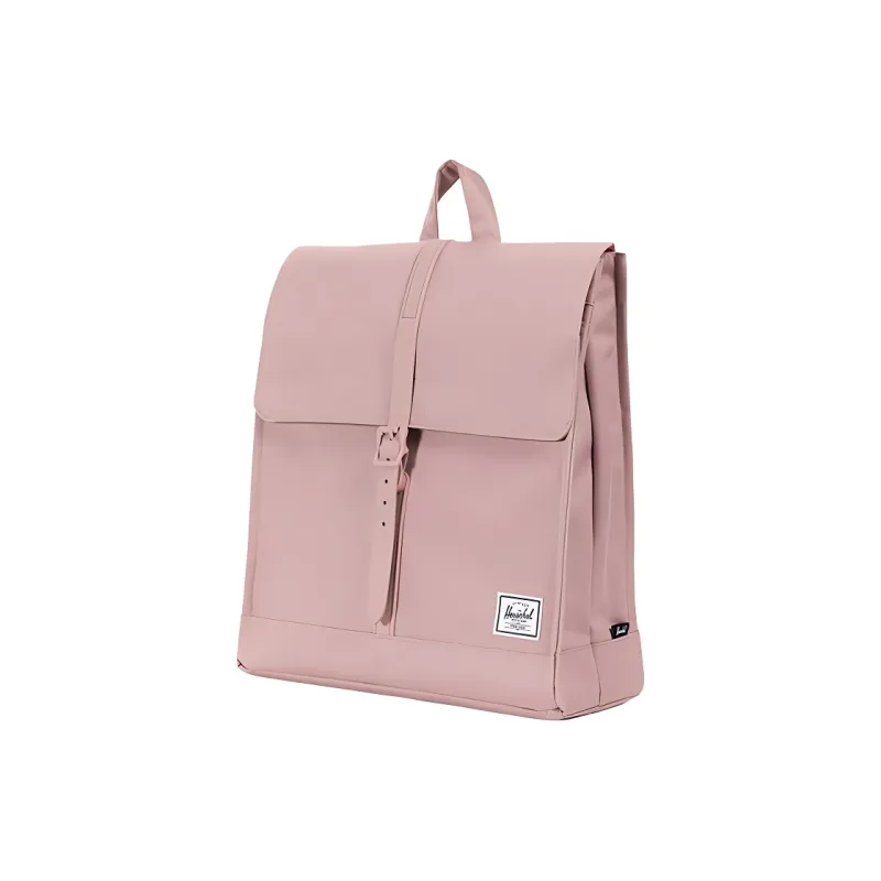 Herschel Leather Laptop Bag Commute Backpack Medium Size City Gray Rose-1
