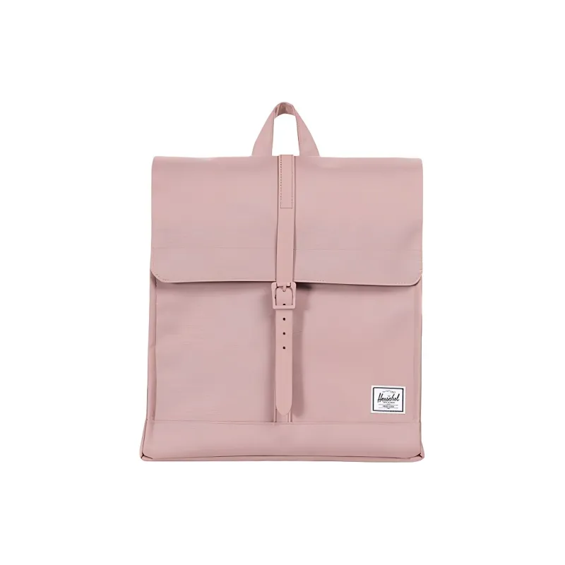 Herschel Leather Laptop Bag Commute Backpack Medium Size City Gray Rose-0