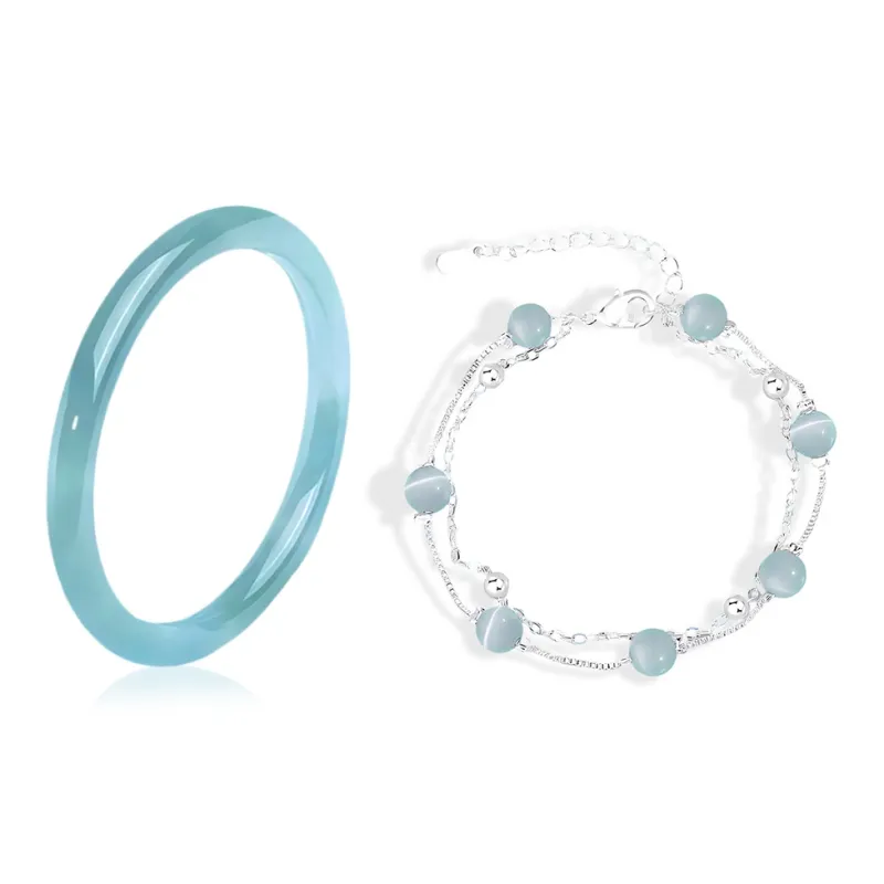 MOREL Colored Glaze Jade Bracelets Unisex-0