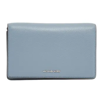 MICHAEL KORS Jet Set Leather Clutch Women's Blue