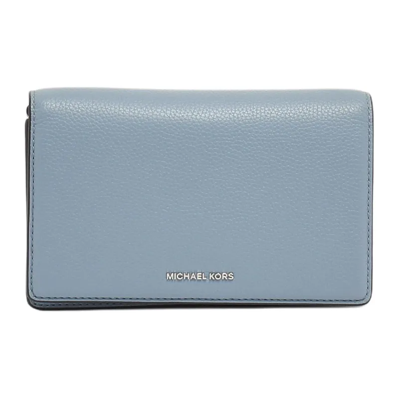 MICHAEL KORS Jet Set Leather Clutch Women's Blue-0