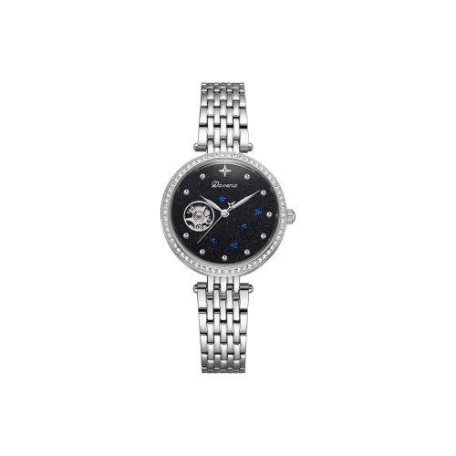 DAVENA 메커니컬 무브먼트 여성 도티드 아이 컬렉션 중국 시계 34mm*34mm*13.5mm 블랙