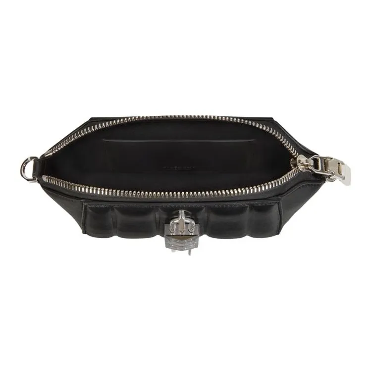 Givenchy Antigona Smooth Sheepskin And Quilting Sheepskin Shoulder Bag, Crossbody Bag Trumpets Women's Black-3