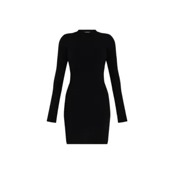 BALMAIN Long Sleeved Dress Women's Black