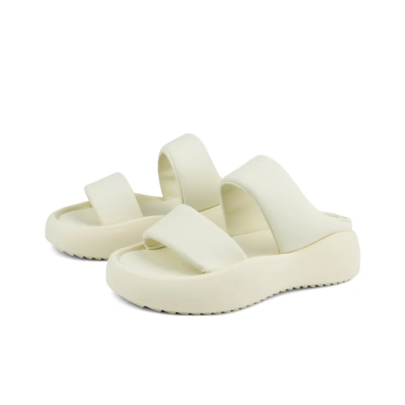 N6N8 Slide Slippers Women's Ecru, Black-1