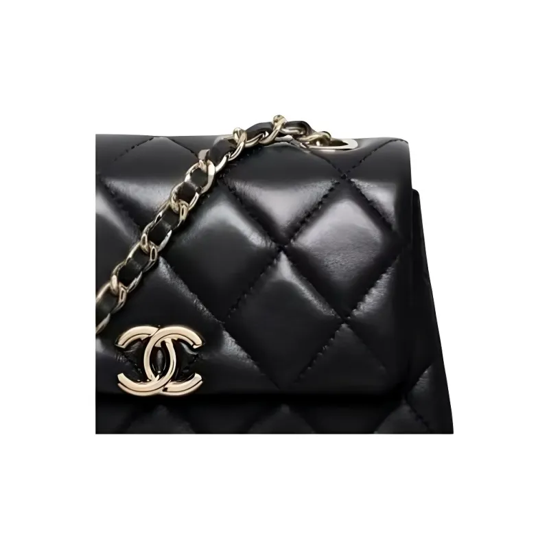 CHANEL Leather Crossbody Bag, Shoulder Bag Women's Black-2