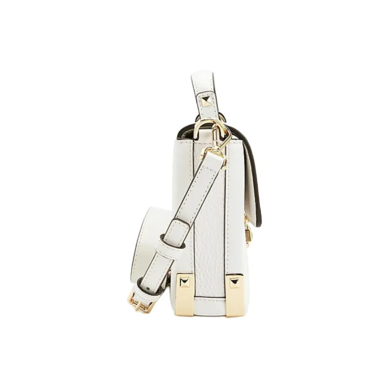 MICHAEL KORS Jayne Leather Shoulder Bag, Crossbody Bag, Handbag Small Size Women's Luminous White-2