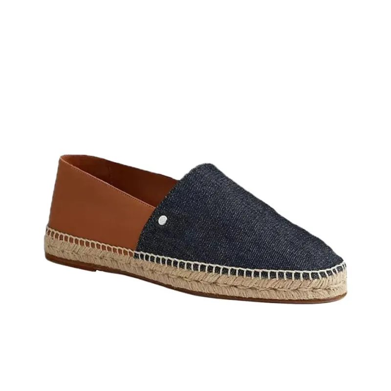 HERMES Joven Espadrilles Men's Black Brown-1