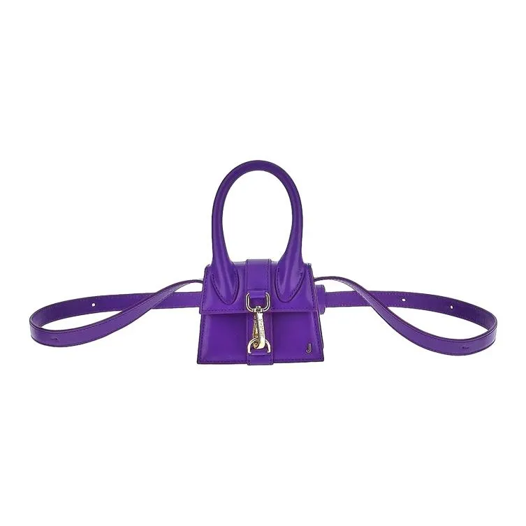 Jacquemus Leather Shoulder Bag, Handbag Women's Purple-0