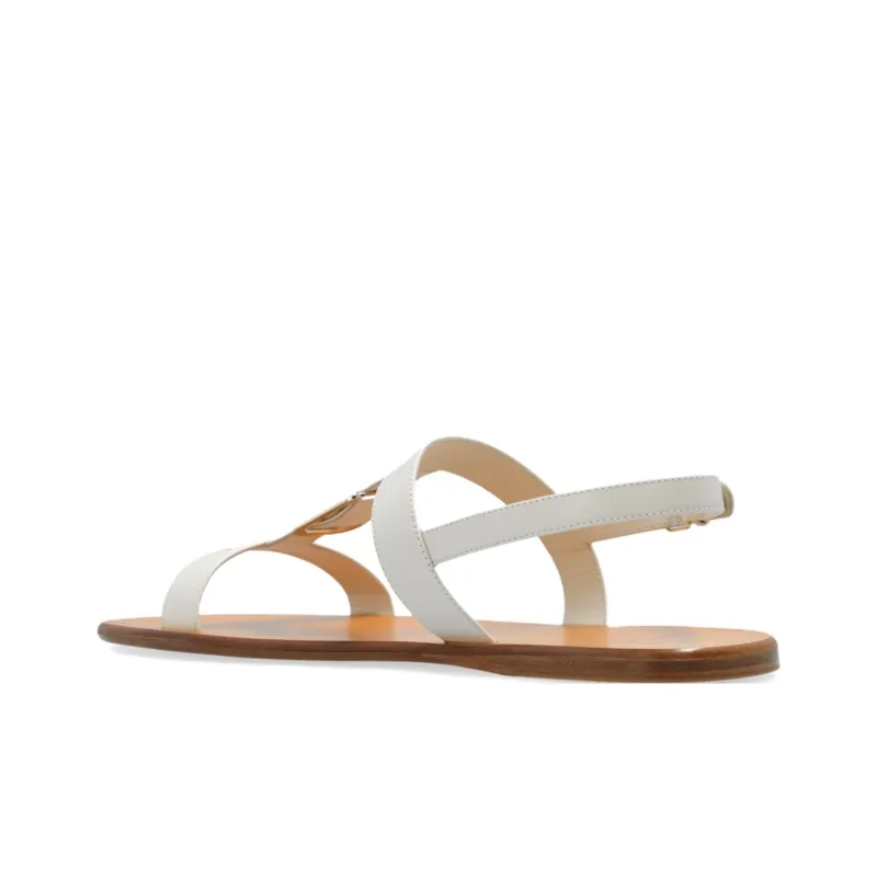 FERRAGAMO Vida One Strap Sandals Women's White-4