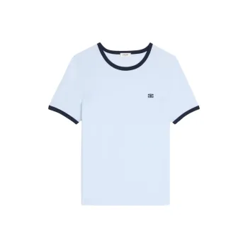 CELINE SS25 Regular T Shirt Women's Silver Blue