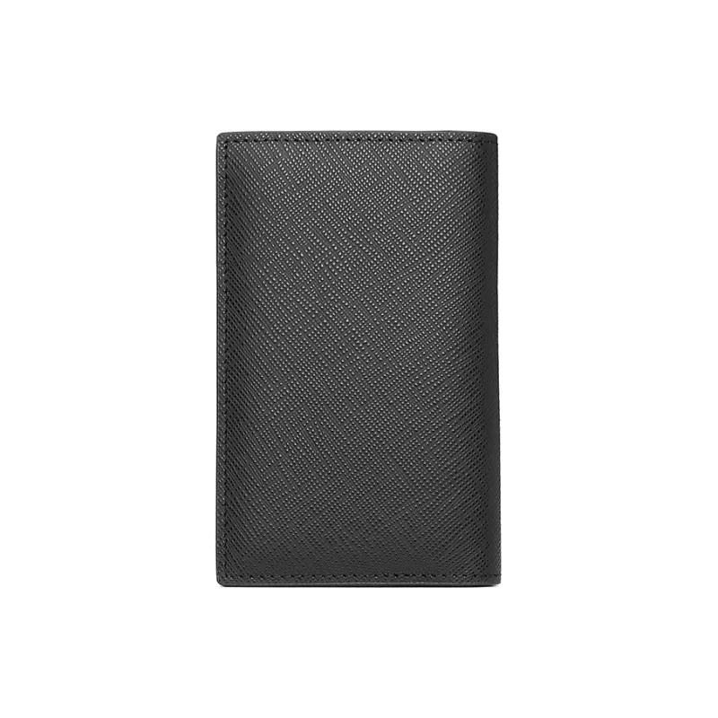 GOLDLION Cow Leather Card Holder Men's Black-1