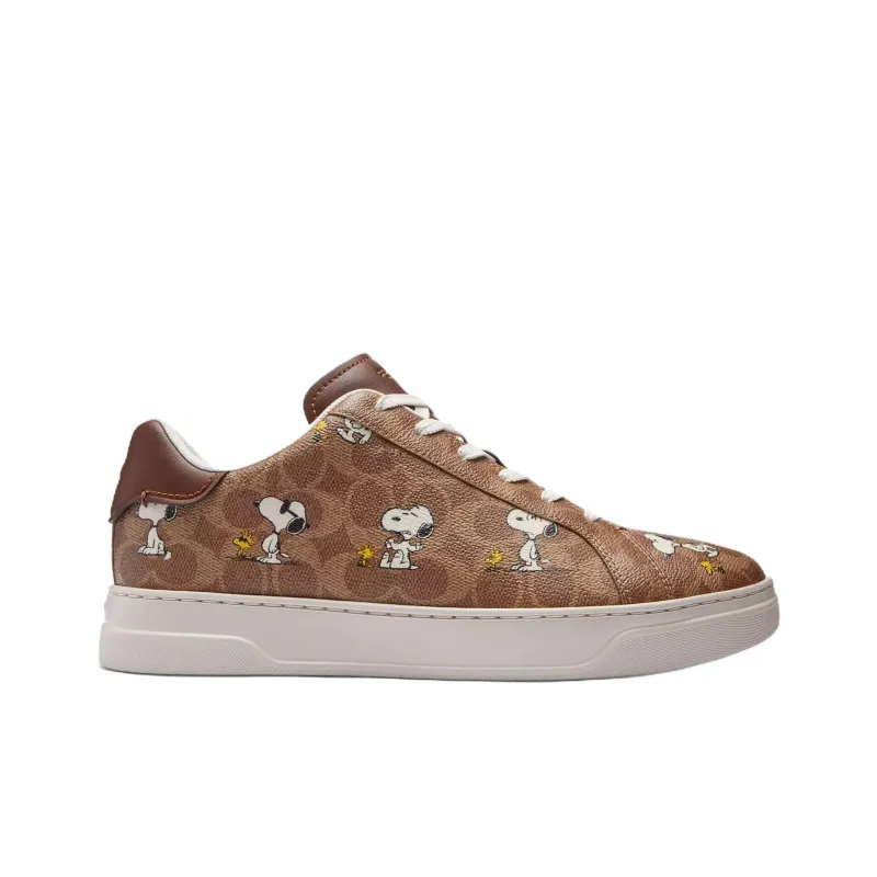 PEANUTS x COACH Low Top Skateboard Shoes Men's Brown-1