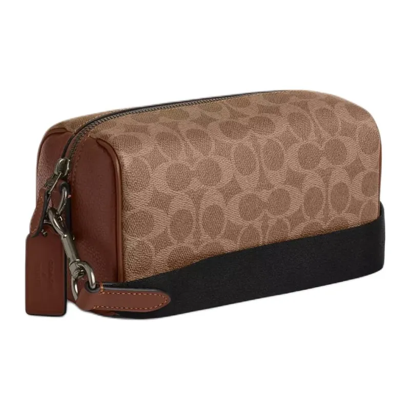 COACH PEANUTS Collaboration AXEL Coated Canvas Crossbody Bag, Shoulder Bag Mini Women's Brown-1
