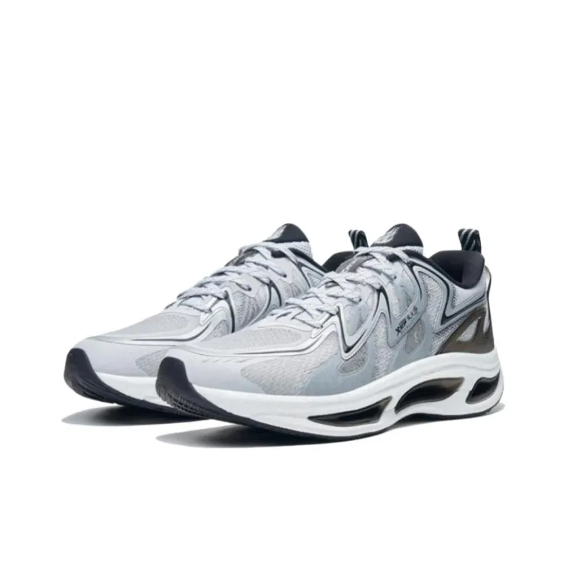 XTEP Wind & Fire 26th Generation Wear Resistant Low Top Running Shoes Men's Moonlight Gray-1