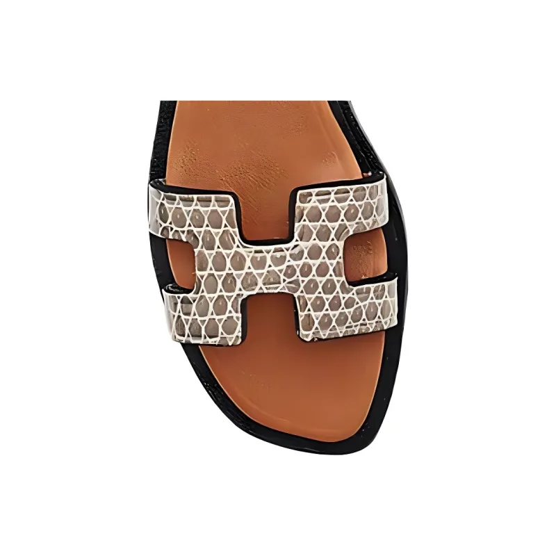 HERMES Oran Crocodile Leather With Cow Leather Bag Accessory Unisex Natural Sand-1
