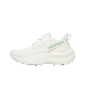 MINEPAIR Shock Absorbers Slip Resistant Breathable Low Top Casual Running Shoes Unisex Ivory White