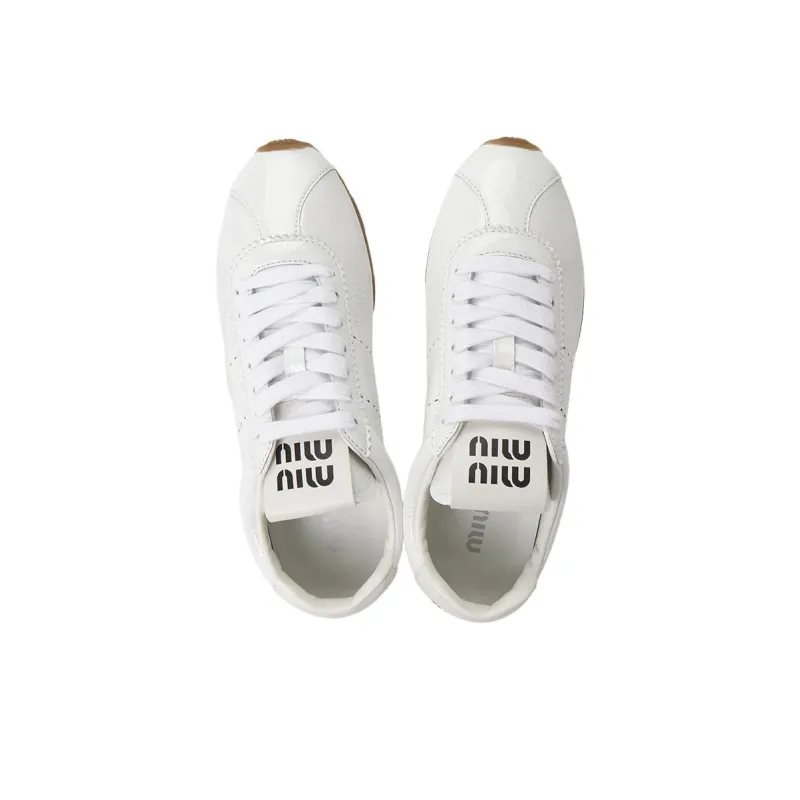 MIU MIU Plme Low Top Casual Shoes Women's White-3
