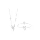 White Bowknot Combination[Bracelet+Necklace]