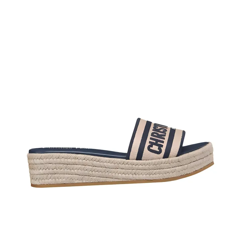 DIOR Dway Slide Slippers 4.5cm Women's Beige Blue-1