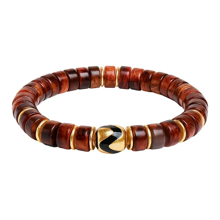 MUSHENGYUAN Huanghuali Beaded Bracelet Buddhist Bead Prayer Bead Collectibles Unisex-0