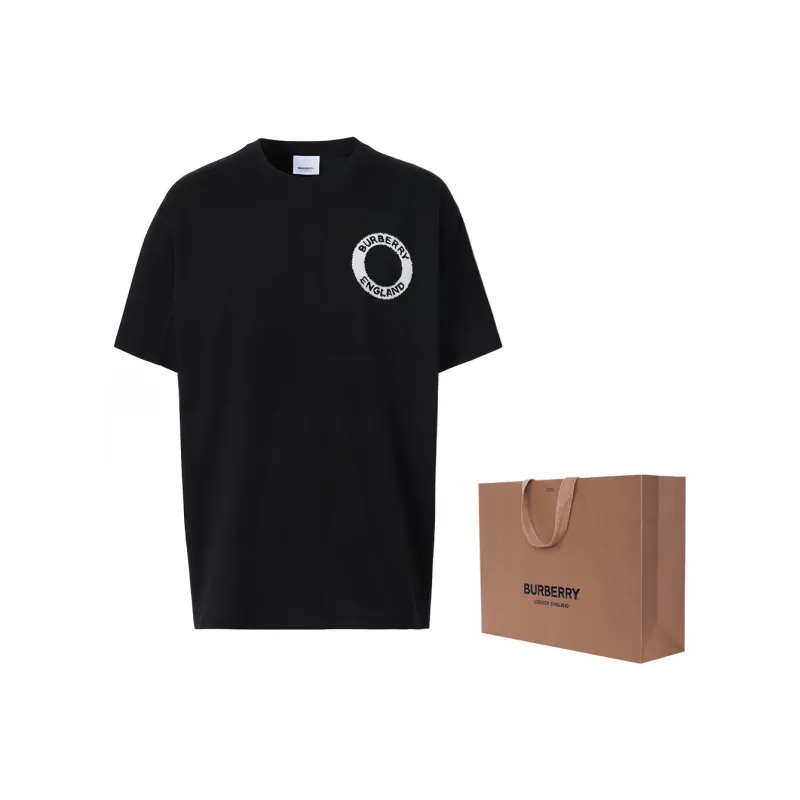 Burberry Logo Graphic Cotton Oversized T shirt-6