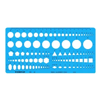 STAEDTLER Equal Distance Scale Board, Multiple Shapes, Blue Various Sizes/triangle Board