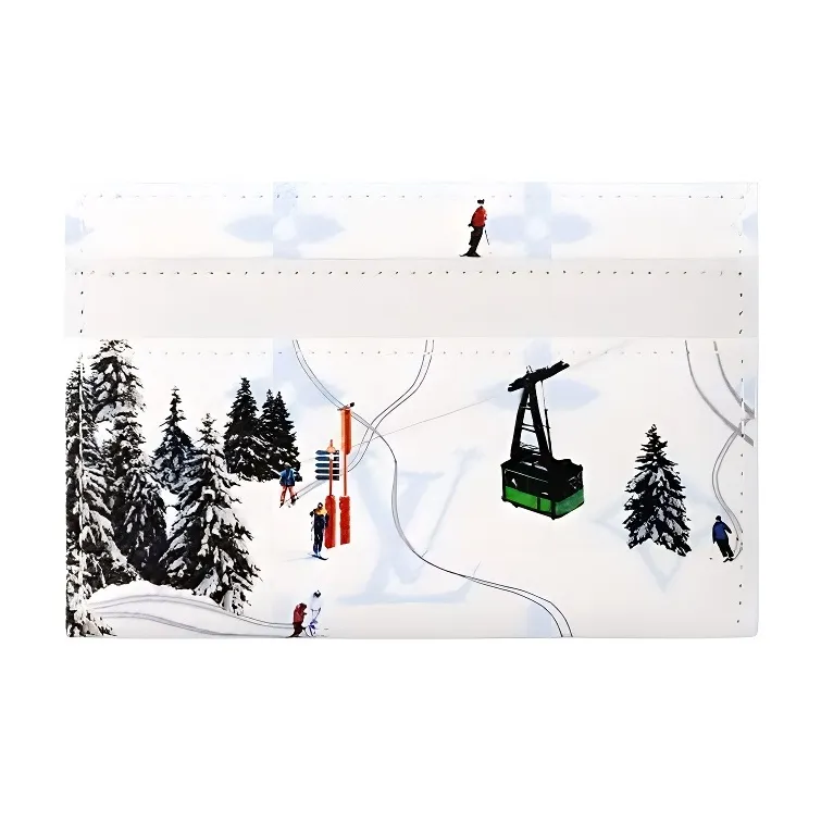 LOUIS VUITTON Ski Double Card Case White-0
