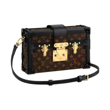 LOUIS VUITTON Petite Malle Monogram Black/Brown