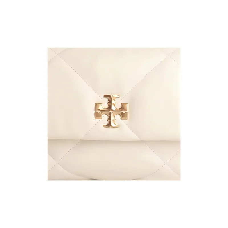 TORY BURCH Kira Diamond Quilt Small Convertible Shoulder Bag Warm White-3