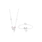 Pink Bowknot Combination[Bracelet+Necklace]