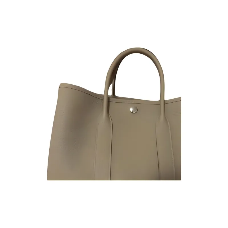 HERMES Garden Party Negonda Calfskin Handbag Women's S2 Trench Coat Beige-2