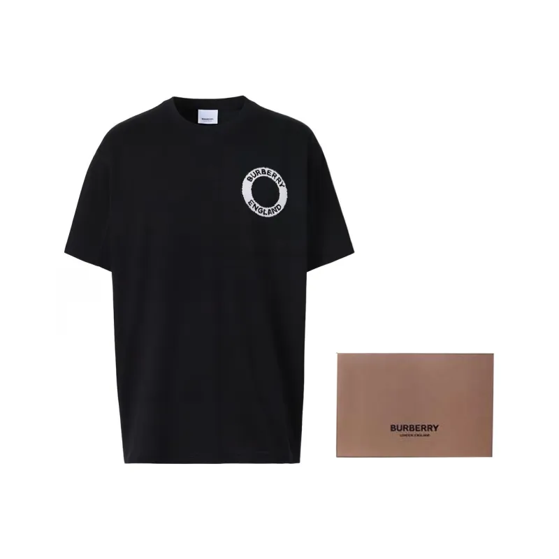 Burberry Logo Graphic Cotton Oversized T shirt-7