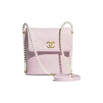 CHANEL Gabrielle Calfskin Hobo Bag, Shoulder Bag, Crossbody Bag Women's Light Pink Red