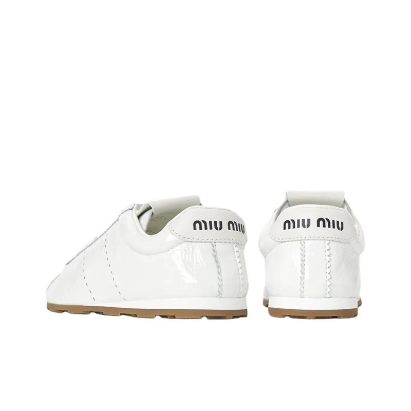 MIU MIU Plme Low Top Casual Shoes Women's White-4