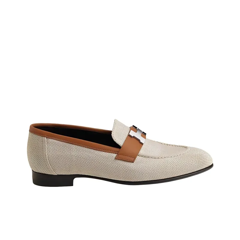 HERMES Paris Loafers Women's Beige-1