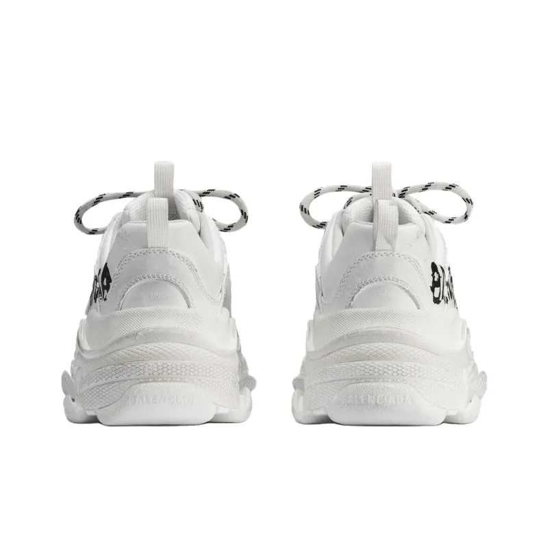 Balenciaga Triple S Low Top Casual Shoes Men's White-3