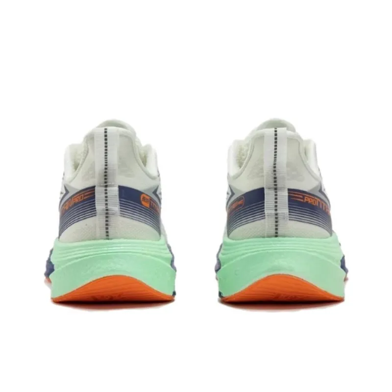 361° Cushioned Wear Resistant Breathable Low Top Casual Running Shoes Men's White Blue Green-3