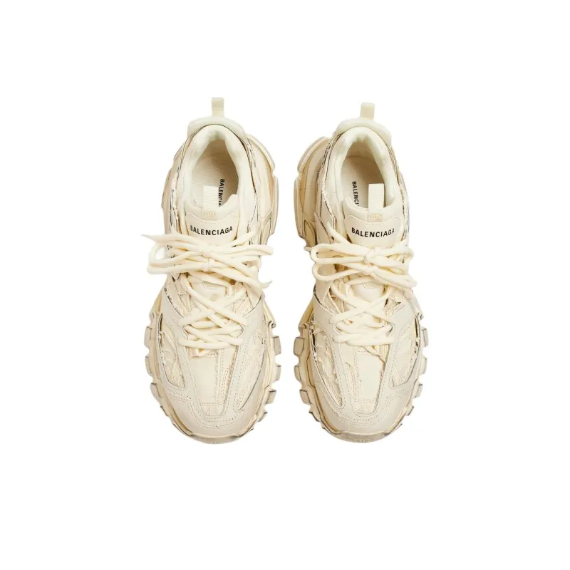 Balenciaga Track Low Top Chunky Sneakers Men's Beige-3