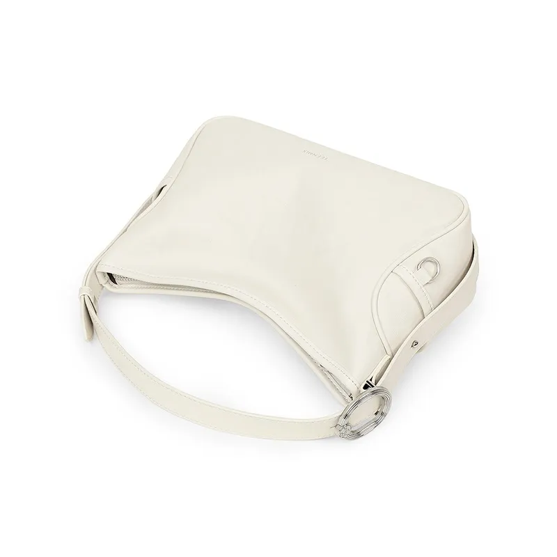 Teenmix Split Cow Leather With Synthetic Leather Crossbody Handbag, Shoulder Bag Regular Women's Ecru/Khaki/Black-31