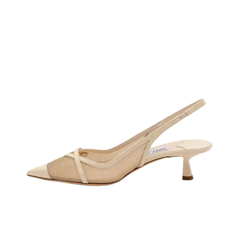 Jimmy Choo Amita Slim Heel High Heels 4.5cm Women's Champagne-2