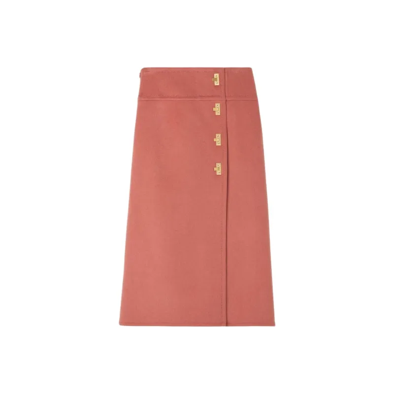 St. John Clasp-fastening Wool-cashmere Skirt-0