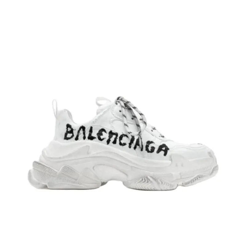 Balenciaga Triple S Low Top Chunky Sneakers Women's White-1