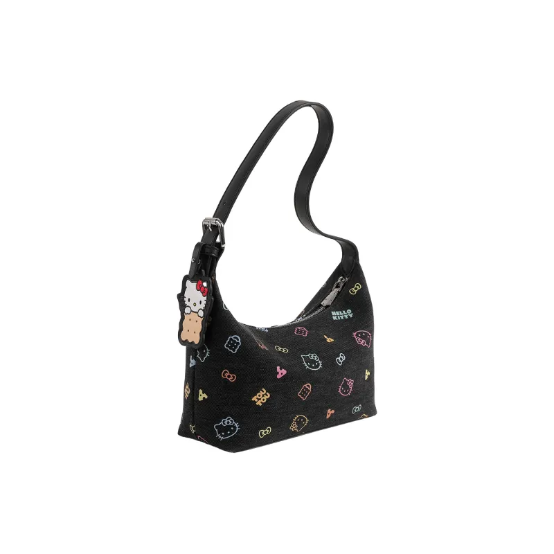 TOUTOU Hello Kitty Collaboration Hello Kitty Fabric Underarm Shoulder Bag Regular Women's Denim Blue-17